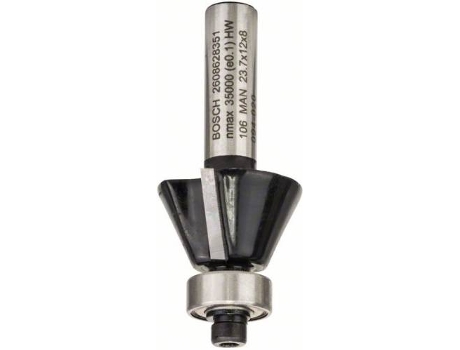 Fresa BOSCH de Biselar-Recortar Laminado - 8 mm - D1 23.7 mm - B 5.5 mm - L 12 mm - G 54 mm - 25 °