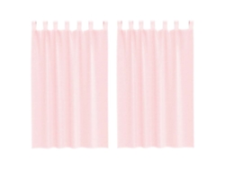 Maison Exclusive - Cortinas De Voile Con Trabillas, 2 Unidades, Rosa Claro, 140x175 Cm