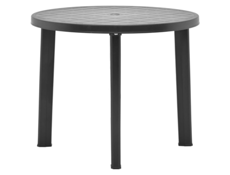 MAISON EXCLUSIVE Mesa de jardín de plástico gris antracita 89 cm