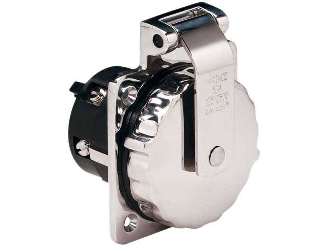 Adaptador MARINCO Inlet 50A 12250V Stainless Steel Without Enclosure Plata