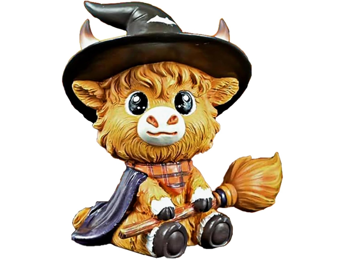 Figura De Vaca De Las Tierras Altas Para Halloween, Estatuilla De Gnomo De Las Tierras Altas, Figura De Animal De