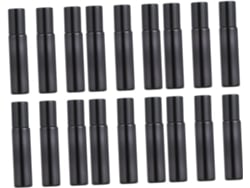 Conjunto De 18 Frascos Recarregáveis De Aço Preto Em Formato De Bola Para Óleos Essenciais Para Os Olhos E