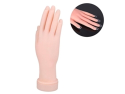Mano Artificial Para Practicar Manicura, Mano De Maniquí Flexible Y Maleable Sin Uñas De Práctica.
