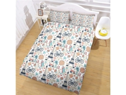 Juego Ropa Cama Funda Nórdica Microfibra Juego Estampado Almohada Niños 140x200cm 140 X 200 Cm 65
