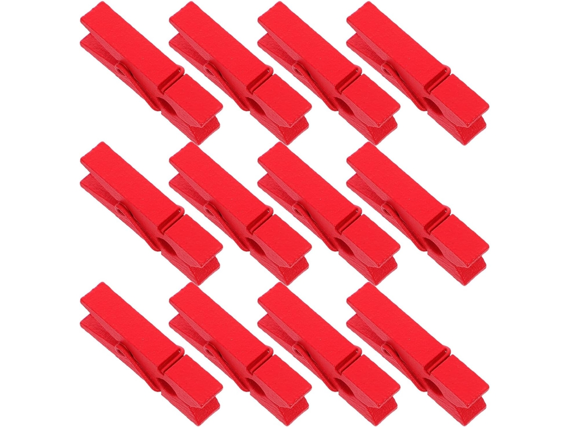Juego 160 Piezas Pinzas Madera Color Brillante Clips Decorativos Versátiles Lavandería Diy Manualidades Bodas
