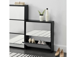 Zapatero [EN.CASA] Negro (Tablero de fibra de madera - 67 x 63 x 17cm)