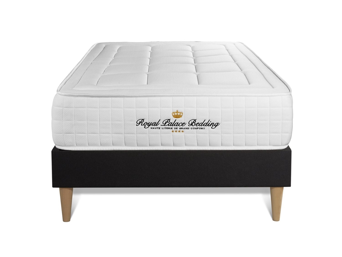 Canapé de Matrimonio Balmoral Memória Altura ROYAL PALACE BEDDING Espuma con memoria Negro (90x190)