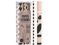 Pajitas carton 19 cm deco blister 100