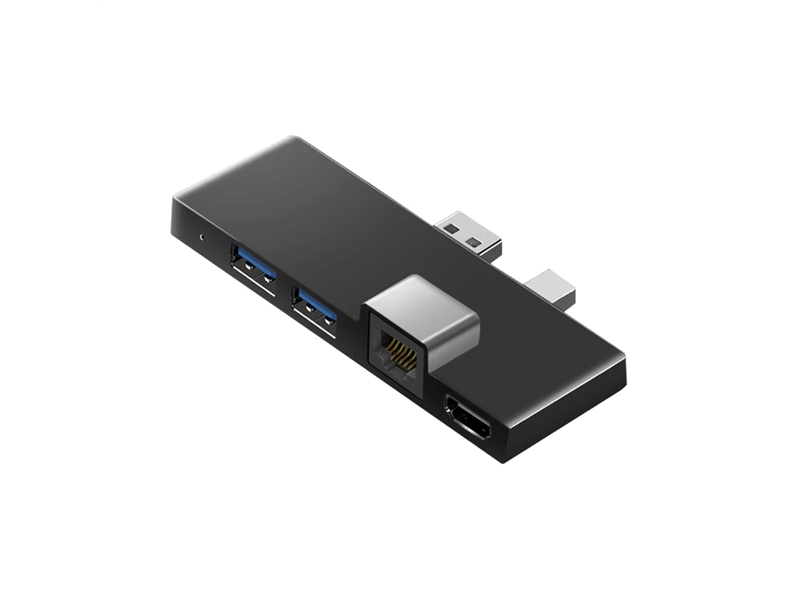 Estación de acoplamiento Bestvite para Surface Pro 4, 5, 6, 4K, tarjeta TF, compatible con HDMI, Gigabit Ethernet, 2 USB 3.1 Gen 1, color negro