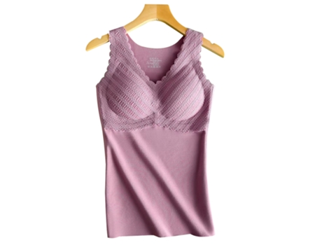 Chaleco JEIIBRZUI Rong Tibio Pasta Frijol Xl Marrón (Pink/XL)