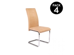 Pack 4 sillas de comedor San Beige San 44 x 100 x 61cm cm