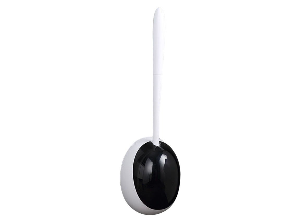 Juego De Escobilla De Baño Con Soporte De Pared, Material Abs+pp+tpe, Color Negro.