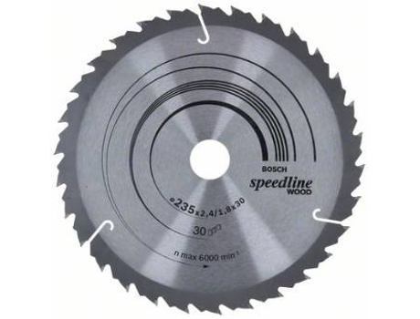 Disco de Sierra Circular BOSCH Speedline Madera 235x30/25x2.4 mm - 30