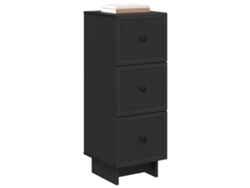 Maison Exclusive - Cajonera Negro 33 X 34,5 X 90 Cm Madera De Ingeniería