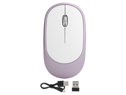 Ratón Óptico Inalámbrico Recargable Con Dpi Ajustable, 2.4g, Usb, Silencioso, Morado.