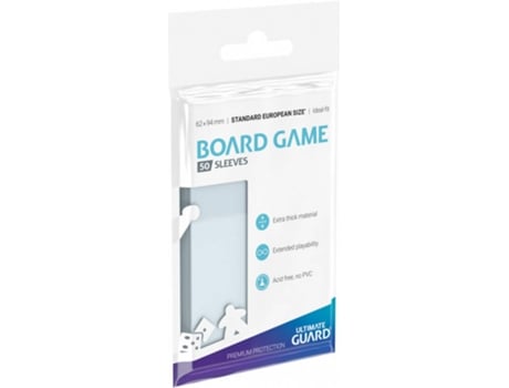 Sleeves para Cartas ULTIMATE GUARD Premium Soft Board Std European (6,2 x 9,3 cm)