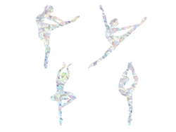 VVJIJILLY Ballerina Birds Birds Birds Cabras, Decalques De Janela Anti Colisão Para Ataques De Pássaros Não Adesivo Vinil Prismático, Suporte Eletrostático De Lon