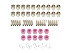 Kit De Consumíveis Para Tocha De Corte A Plasma: Elétrodo, Ponta De Contato, Bocal Cerâmico Sg‑55 Ag‑60 Wsd‑60p 55pcs