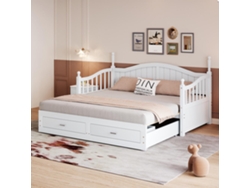 Sofá Cama Con Cajones Ripas Gutent Blanco (180x190)