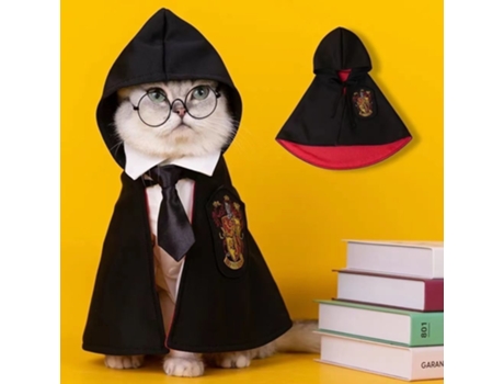 Conjunto de cosplay de Academia Mágica con capa para mascotas para perros y gatos