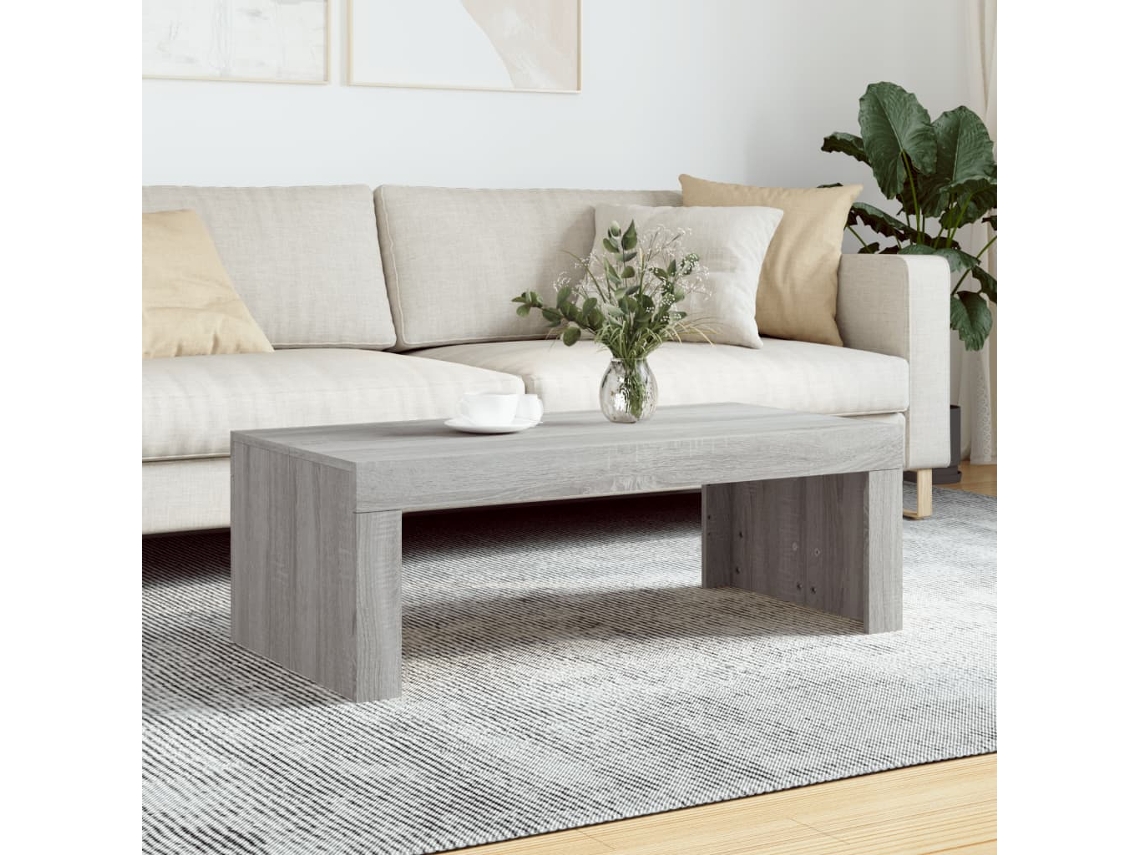 Mesa De Centro | Mesa De Café | Mesa De Salón Madera De Ingeniería Gris Sonoma 102x50x36 Cm