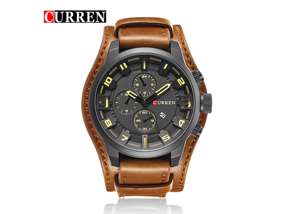 Elegante Y Exclusivo Reloj De Cuarzo Para Hombre, Con Calendario Y Esfera Grande.