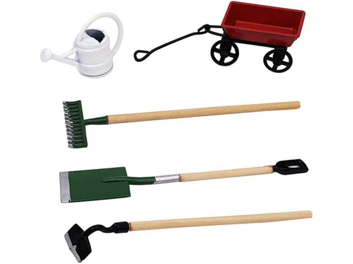 4 Juegos De Herramientas De Jardinería En Miniatura, Accesorios Decorativos Para Mini Juguetes De Casas De Muñecas