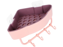 Estante Esquinero Requiere Taladro Pp Capacidad Carga Almacenamiento Versátil Cocina Rosa No Gran Baño