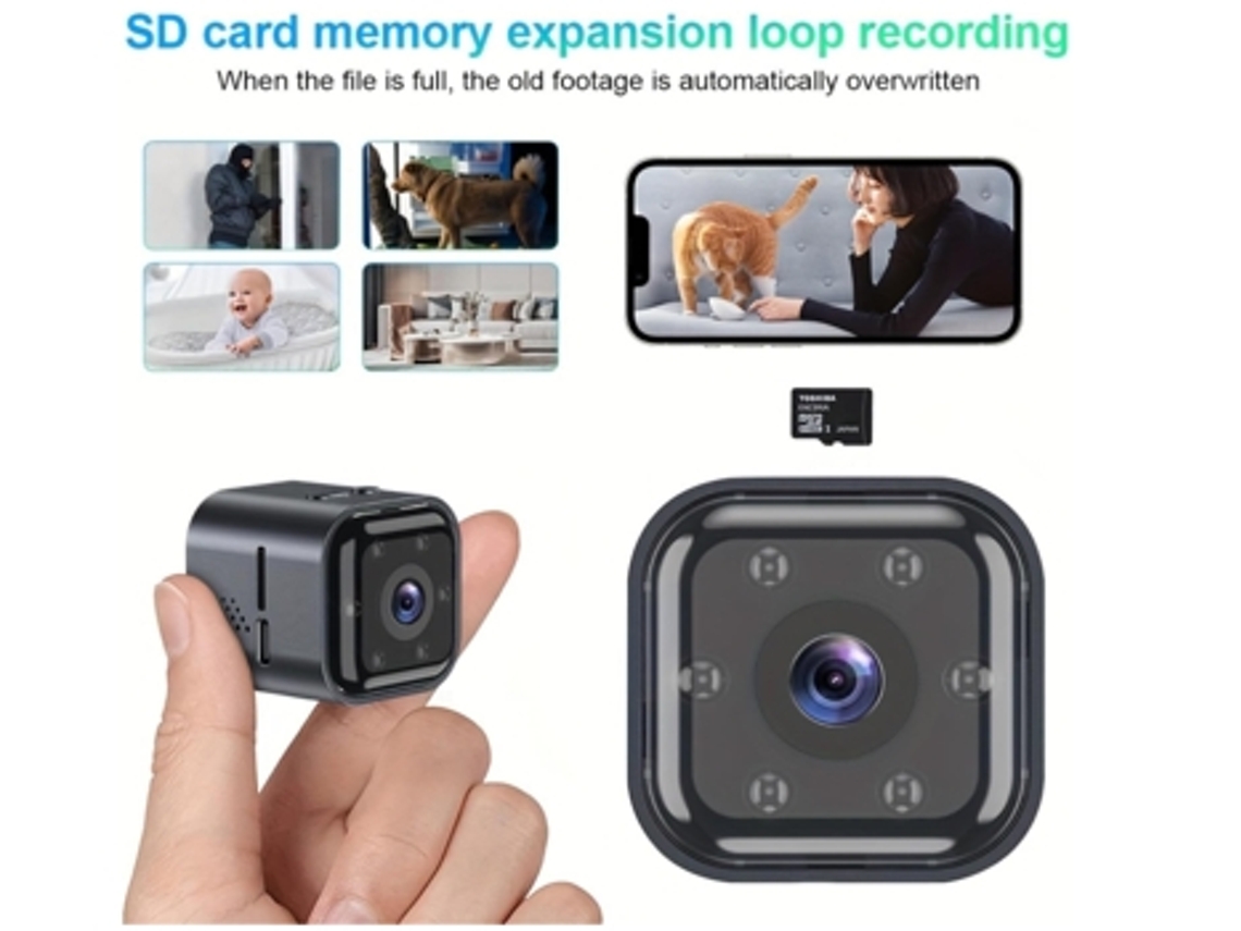 Nueva cámara HD1080P 2M Wifi cámara de vigilancia intercomunicadores bidireccionales compatible con monitoreo remoto hasta 32G negro YEMAESRE