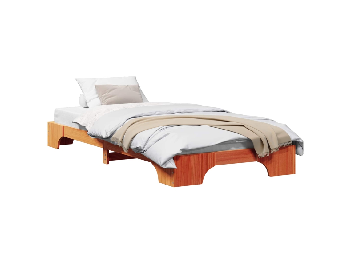 Maison Exclusive - Estructura De Cama Marrón Cera 100 X 200 Cm