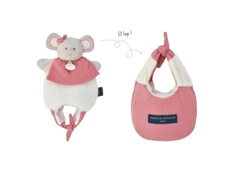 Amusette Edredón 3 en 1 Ratón Gris DOUDOU ET COMPAGNIE