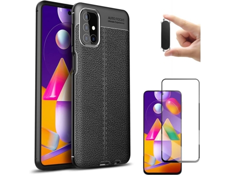 Kit Funda, Protector y Soporte para Samsung M31s PHONESHIELD BD-LC&9D&MH-SM-M31S Negro