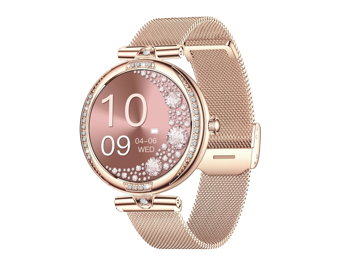 Reloj Inteligente Para Mujer (llamadas Entrantes Y Salientes) Con Diamante, Pantalla Amoled De 1,1 Pulgadas, Monitor De Actividad Física (fr