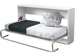VENPRODIN Cama Plegable Blanca (Melamina - Compatible con Colchón: 90x190 cm)