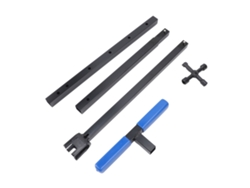 Llave plegable para contador de agua, de acero, multifuncional, azul.