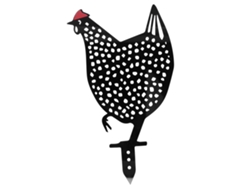 Pollo negro decorativo con recortes de animales CHABERLU