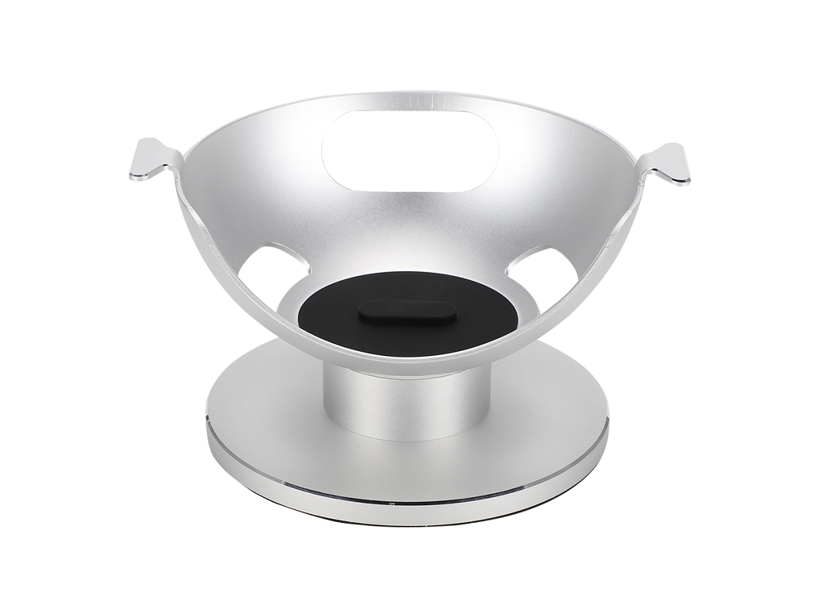 Soporte De Aluminio Plateado Ajustable 360° Antideslizante Para Echo Spot, Suitable Para Escritorio, Cocina Y Oficina