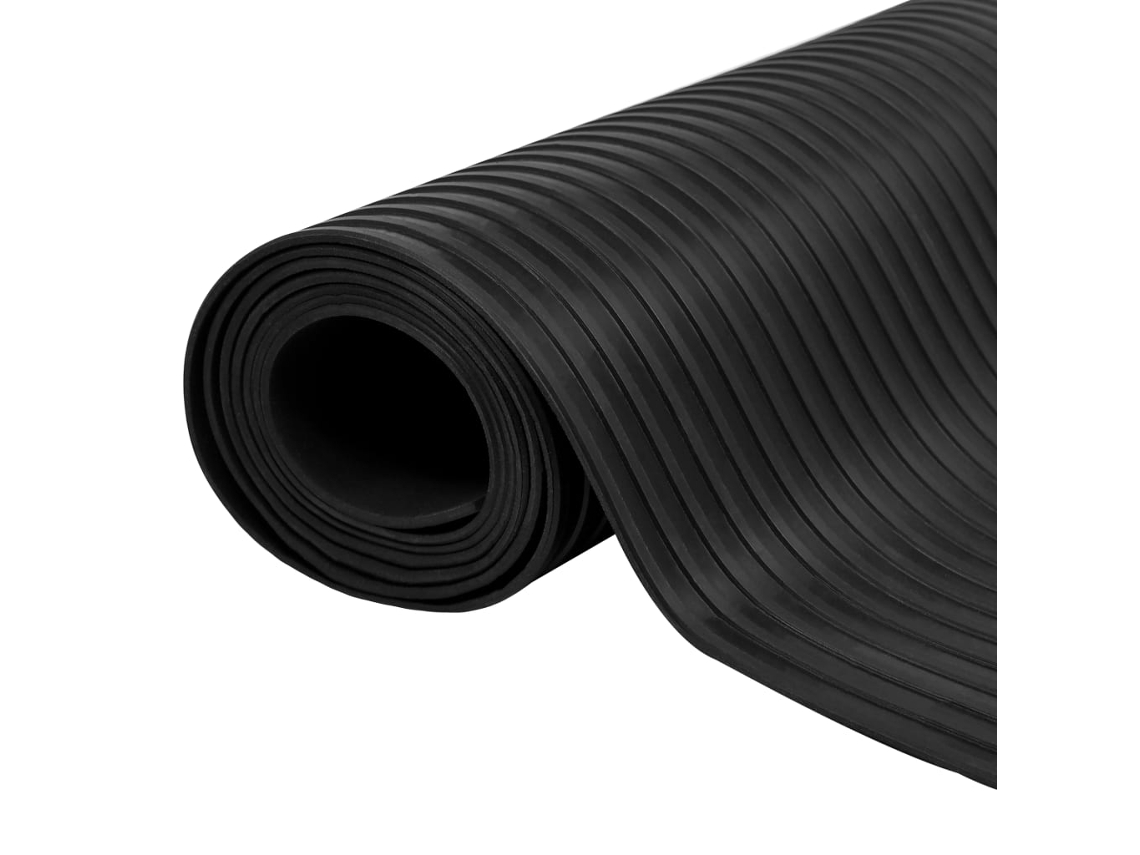 Alfombrilla De Goma Antideslizante Acanalado Ancho 5x1 M
