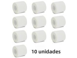 Cinta adhesiva deportiva elástica para vendaje, ideal para rodilleras. Mdug (blanca, 10 unidades, 5 cm)