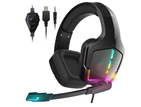 Auriculares Gaming ENKES Ps4 Ps5 Pc Xbox One Switch con micrófono Dynamic RGB Led Gamer Effect para Computa