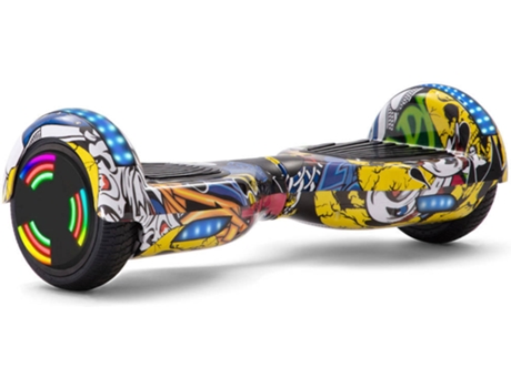 Hoverboard E-RIDES WF8 Amarillo (Altavoz Bluetooth|Autonomía: 30-60 min| Velocidad Máx: 12 km/h)