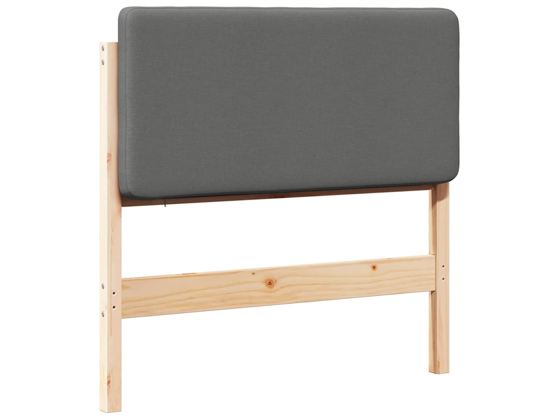 Cabecero tapizado en marrón y gris claro, 80 cm, MAISON EXCLUSIVE