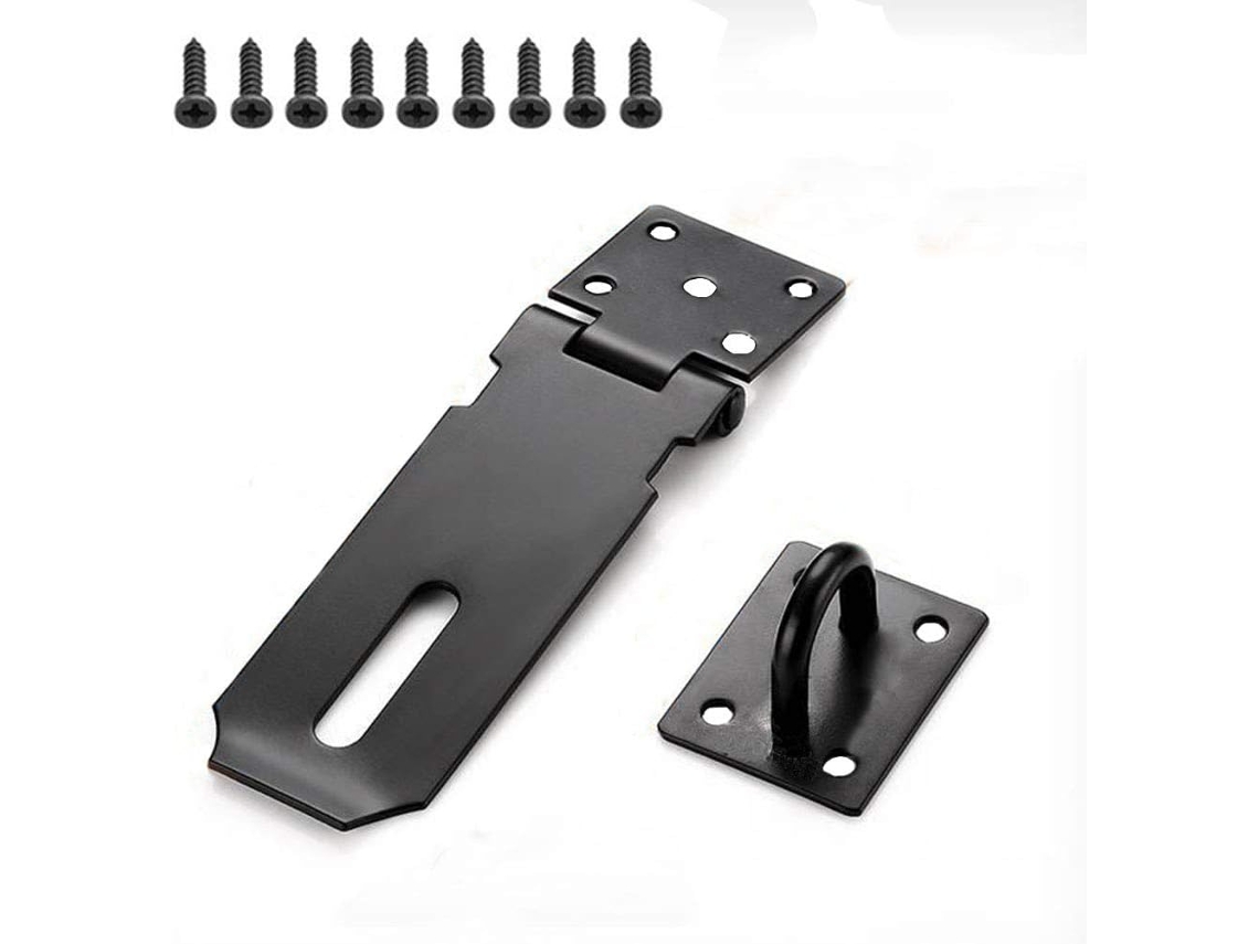 Pestillo de puerta de acero inoxidable negro Kofihety de 4 pulgadas