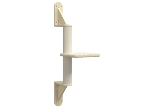 vidaXL Árbol rascador para gatos de pared crema 85,5 cm