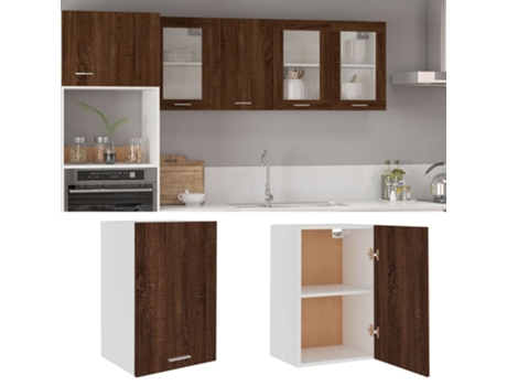 MAISON EXCLUSIVE - Mueble de TV colgante madera marrón roble 39,5x31x60 cm