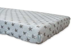 Sábana BABYLINE Coralina Celeste Estrellas Gris  (140 x 70 x 10 cm)