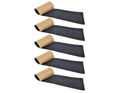 Kit de 5 láminas de cinta antideslizante para patinetas. Adhesivo fuerte, fácil aplicación y mayor seguridad para patinetas y scooters. Rosewell.