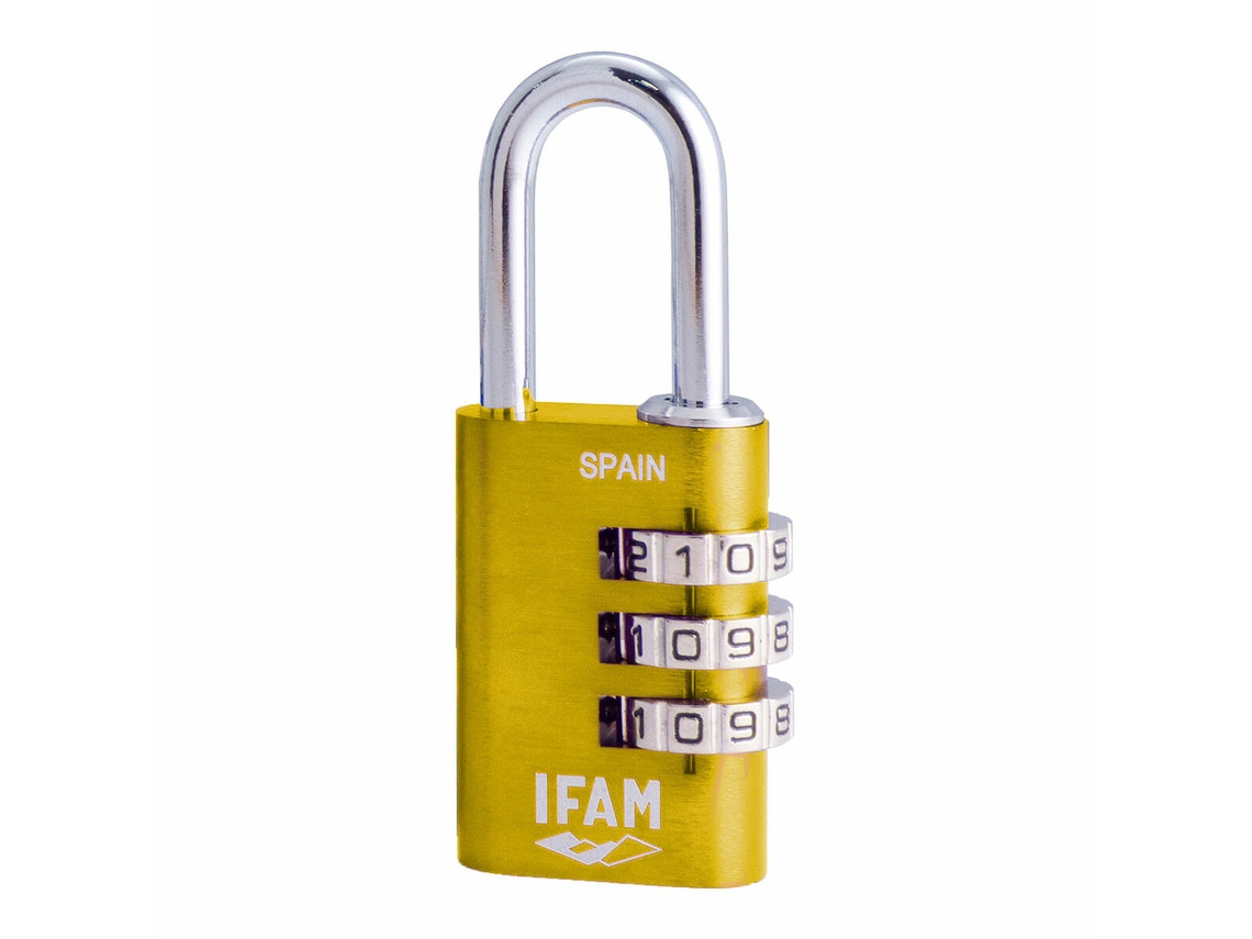 Candado con Codigo IFAM Combi30 Amarelo Alumínio Acero Cromado 3 Cm