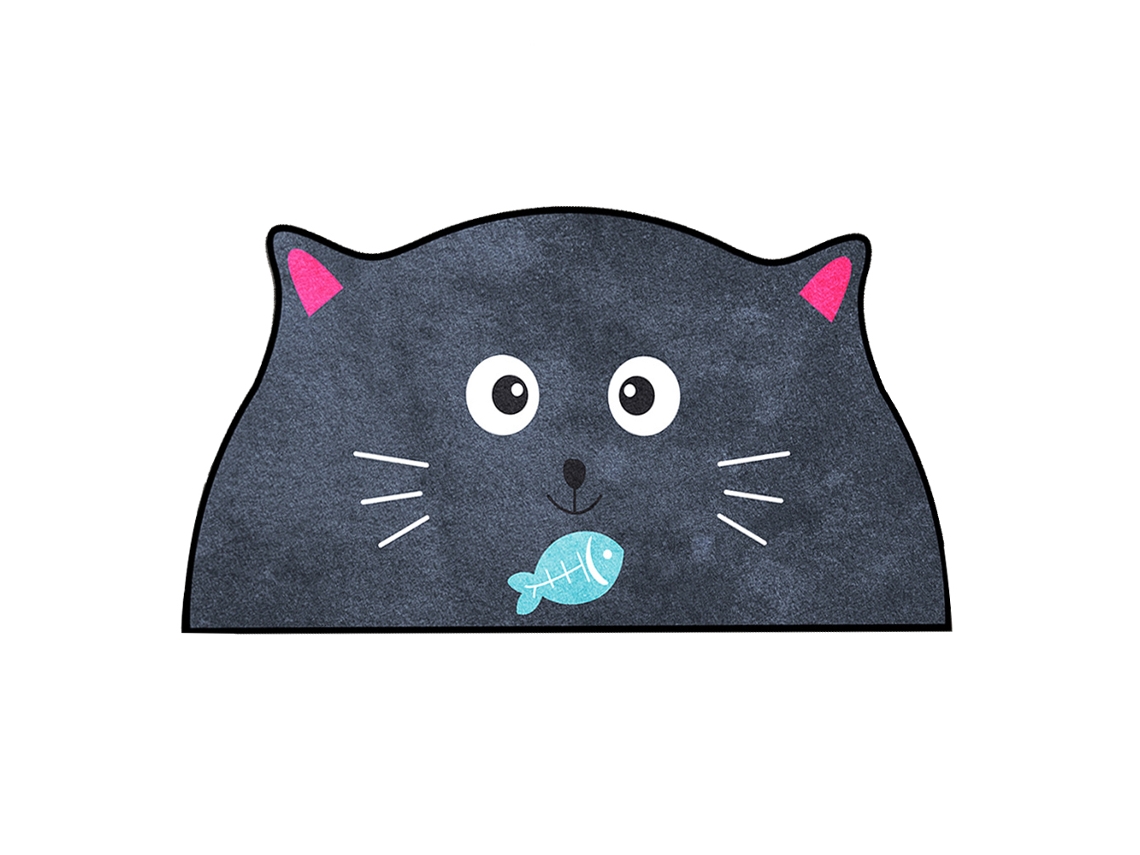 Gato Alfombra De Piso, Estera De Dibujos Animados Lavable Estera De Dibujos Animados Antideslizante Para Dormitorio
