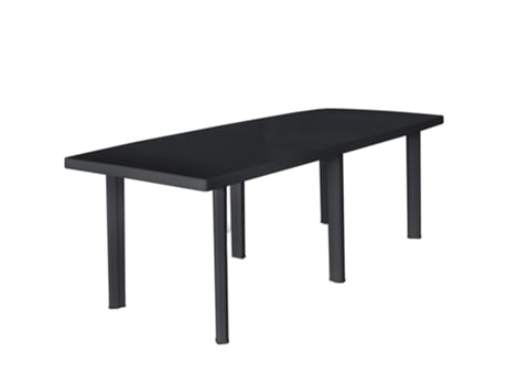 MAISON EXCLUSIVE Mesa de jardín de plástico gris antracita 216x90x72 cm